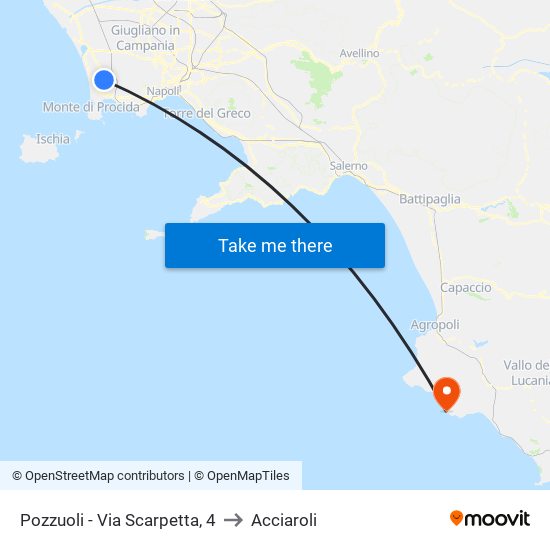 Pozzuoli - Via Scarpetta, 4 to Acciaroli map