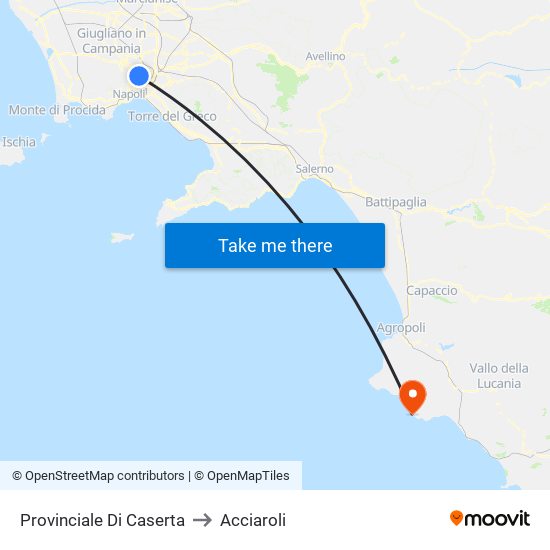 Provinciale Di Caserta to Acciaroli map