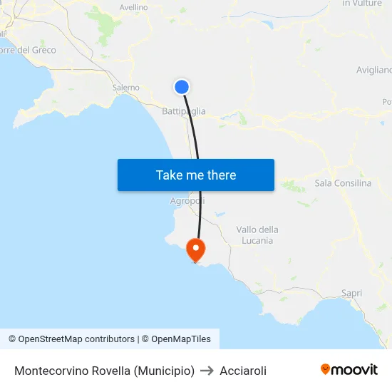 Montecorvino Rovella (Municipio) to Acciaroli map