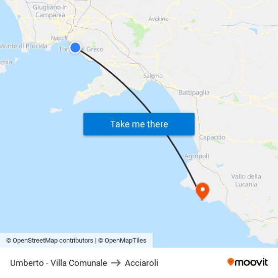 Umberto - Villa Comunale to Acciaroli map
