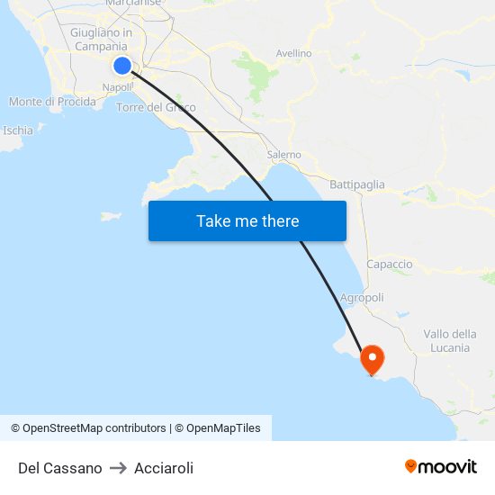 Del Cassano to Acciaroli map