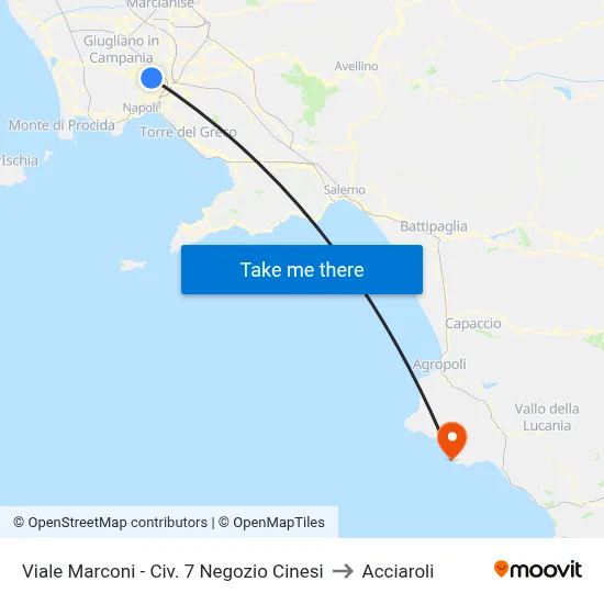Viale Marconi - Civ. 7 Negozio Cinesi to Acciaroli map