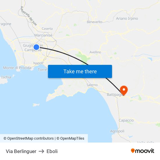 Via Berlinguer to Eboli map