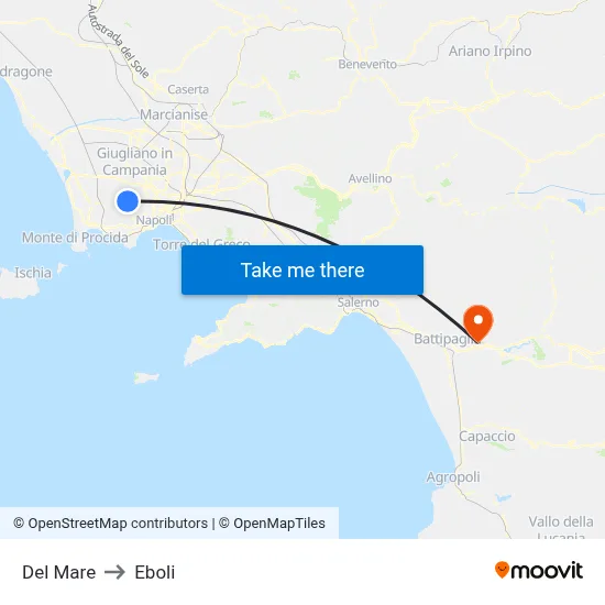 Of the Sea to Eboli map