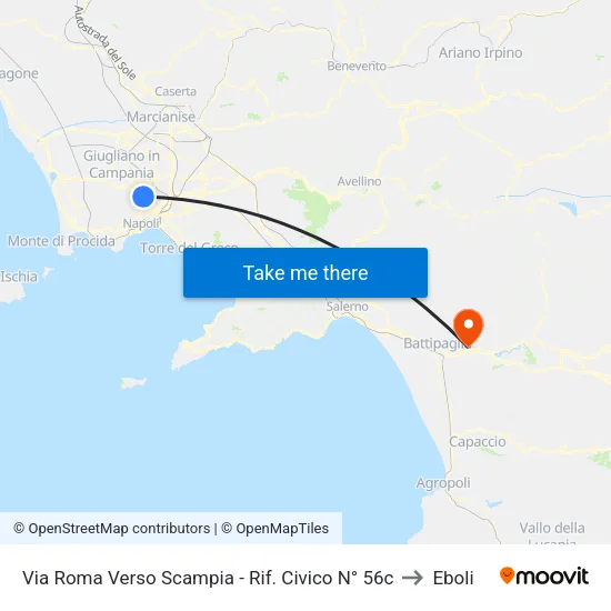 Rome Street Towards Scampia - Near No. 56c to Eboli map