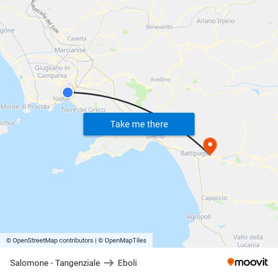 Salomone - Tangenziale to Eboli map