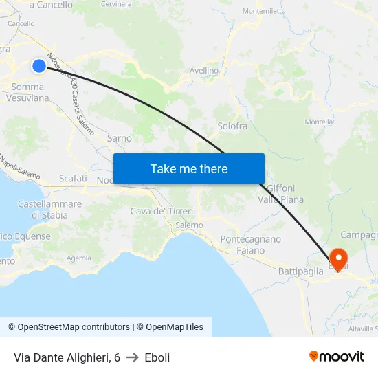 Dante Alighieri Street, 6 to Eboli map