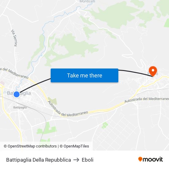 Battipaglia Della Repubblica to Eboli map