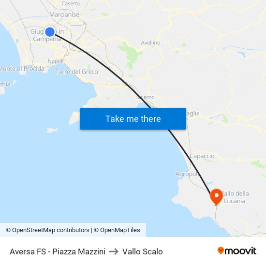 Aversa FS - Piazza Mazzini to Vallo Scalo map