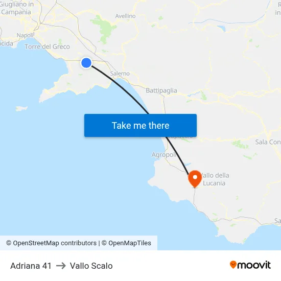Adriana 41 to Vallo Scalo map