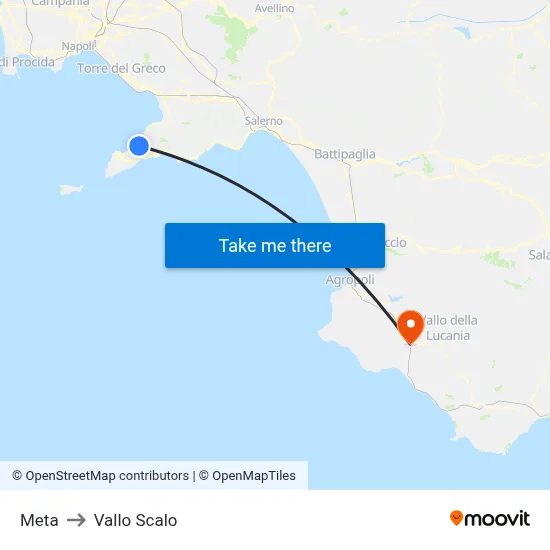 Meta to Vallo Scalo map