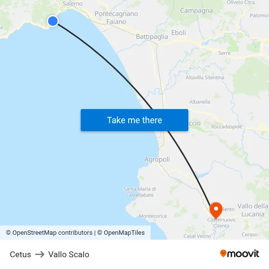 Cetus to Vallo Scalo map