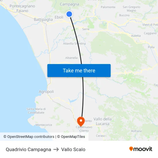 Campagna Crossroads to Vallo Scalo map