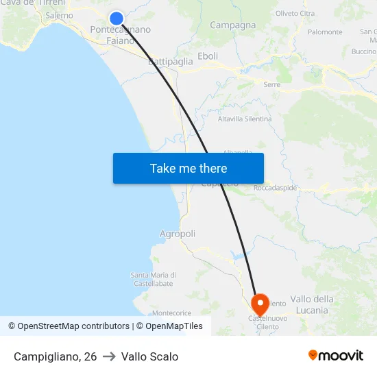 Campigliano, 26 to Vallo Scalo map