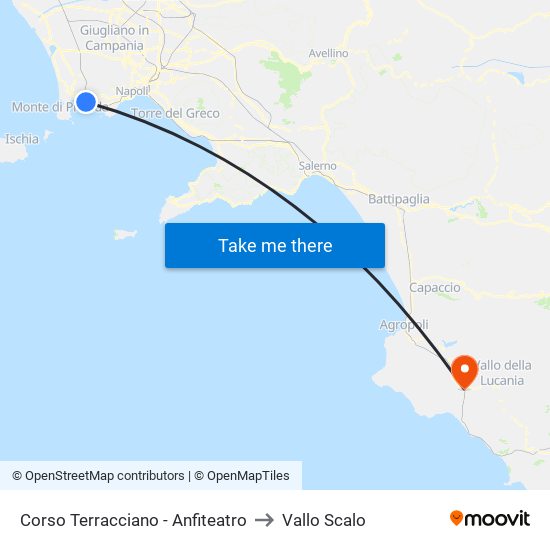 Corso Terracciano - Anfiteatro to Vallo Scalo map