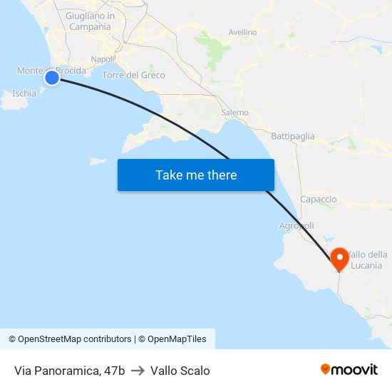 Via Panoramica, 47b to Vallo Scalo map