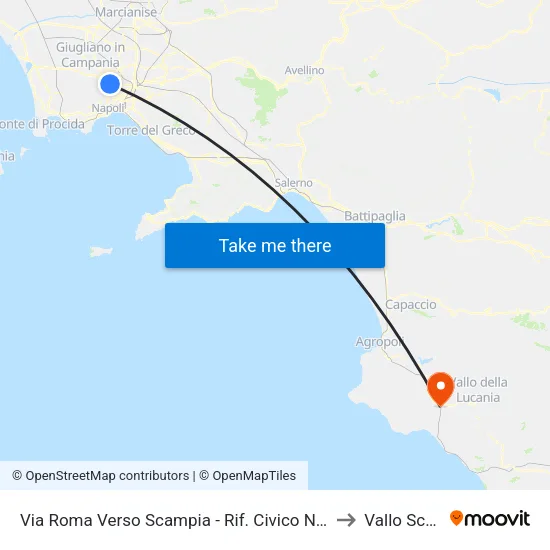 Rome Street Towards Scampia - Near No. 56c to Vallo Scalo map