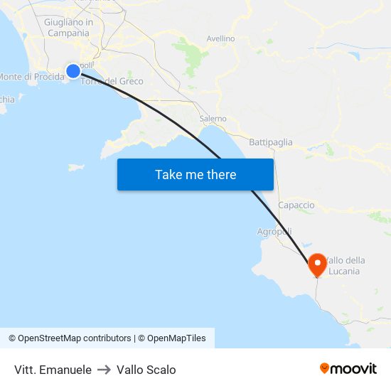 Vitt. Emanuele to Vallo Scalo map