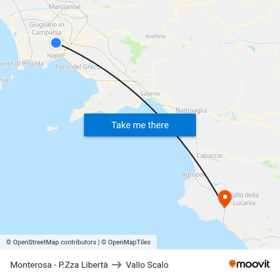 Monterosa - Liberty Square to Vallo Scalo map