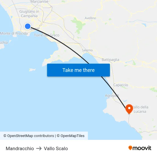 Mandracchio to Vallo Scalo map