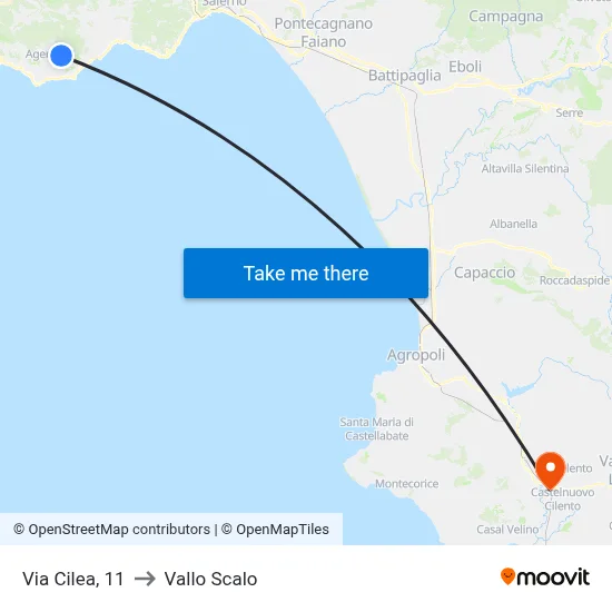 Cilea Street, 11 to Vallo Scalo map