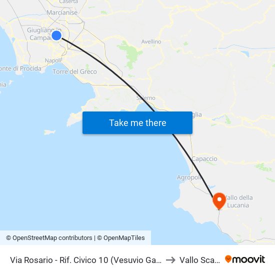 Via Rosario - Rif. Civico 10 (Vesuvio Gas) to Vallo Scalo map