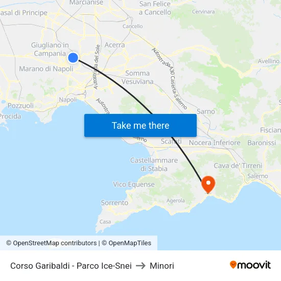 Garibaldi Avenue - Ice-Snei Park to Minori map