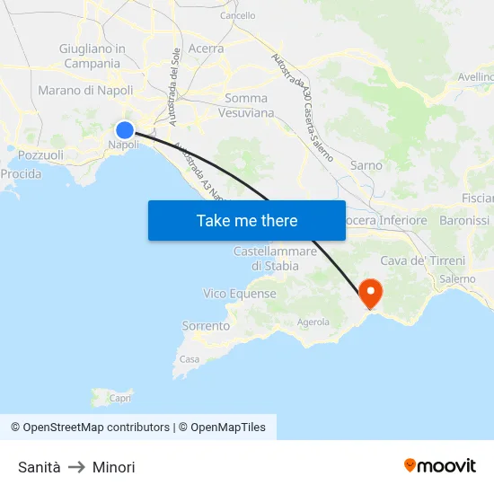 Health to Minori map