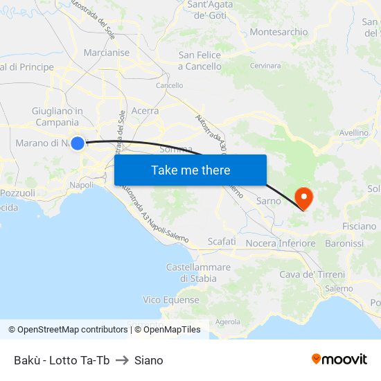Bakù - Lotto Ta-Tb to Siano map