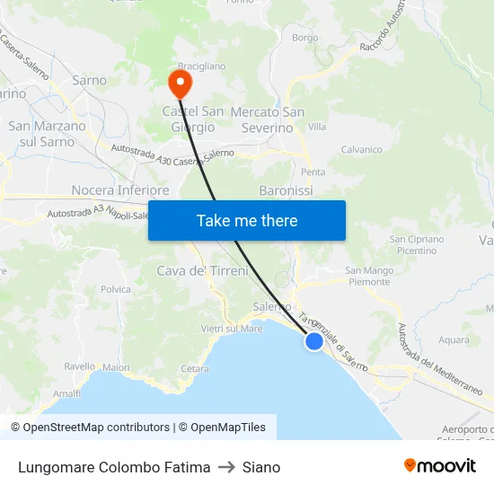 Colombo Seafront Fatima to Siano map