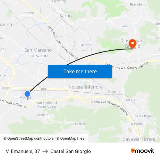 V. Emanuele, 37 to Castel San Giorgio map