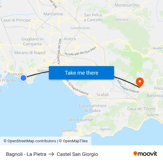Bagnoli - La Pietra to Castel San Giorgio map