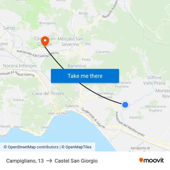 Campigliano, 13 to Castel San Giorgio map