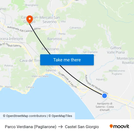 Verdiana Park (Pagliarone) to Castel San Giorgio map