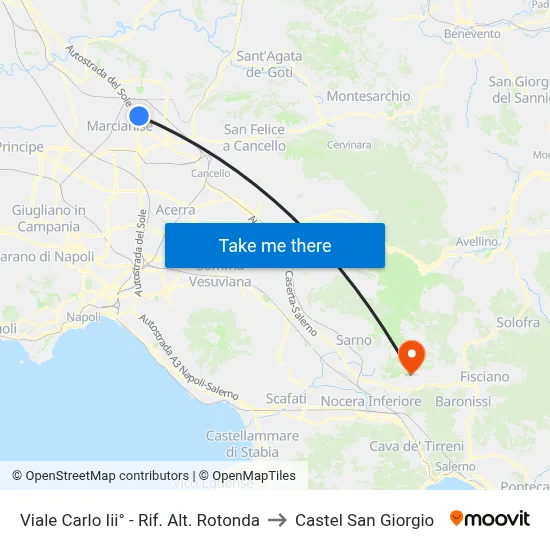 Carlo III Avenue - Roundabout to Castel San Giorgio map