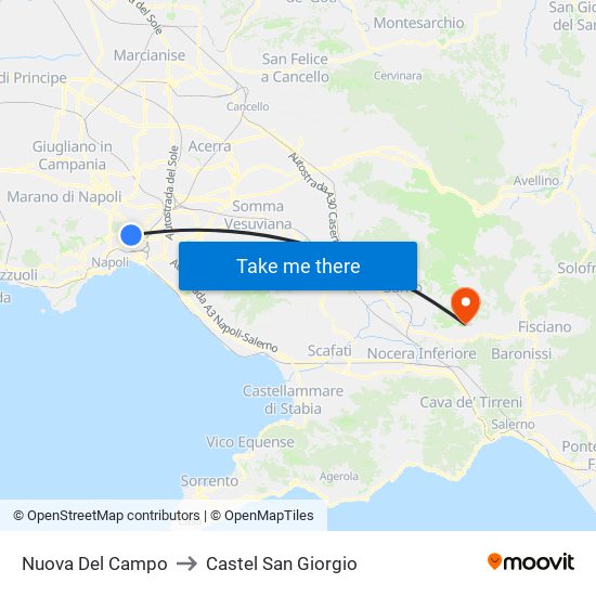 Nuova Del Campo to Castel San Giorgio map
