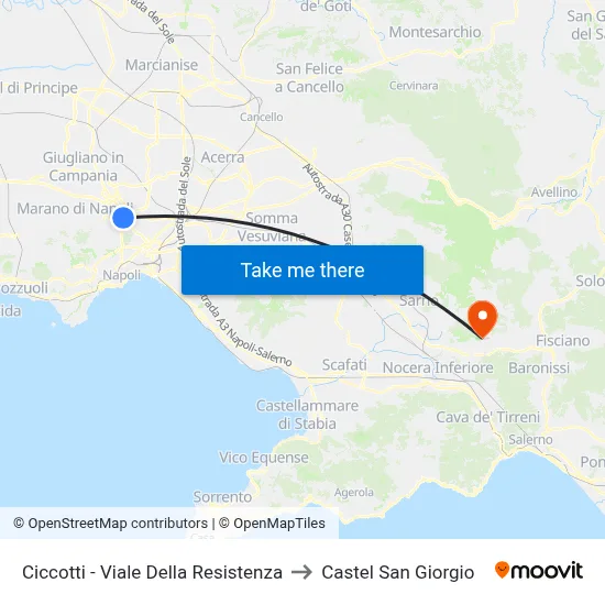 Ciccotti - Resistance Avenue to Castel San Giorgio map