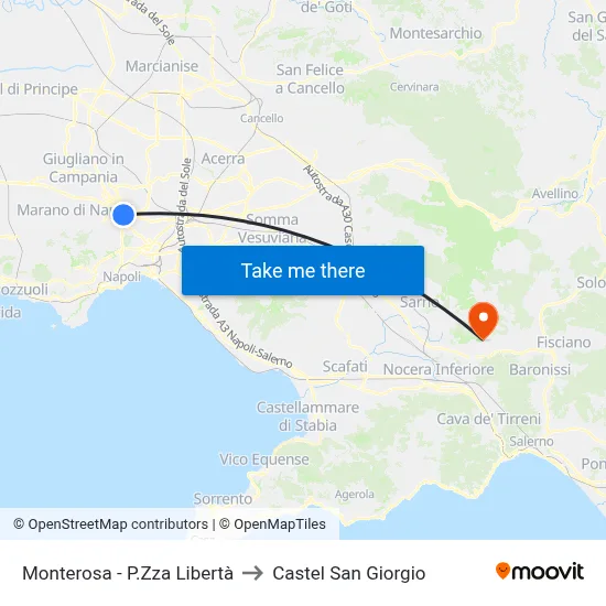 Monterosa - Liberty Square to Castel San Giorgio map