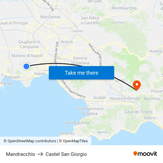 Mandracchio to Castel San Giorgio map