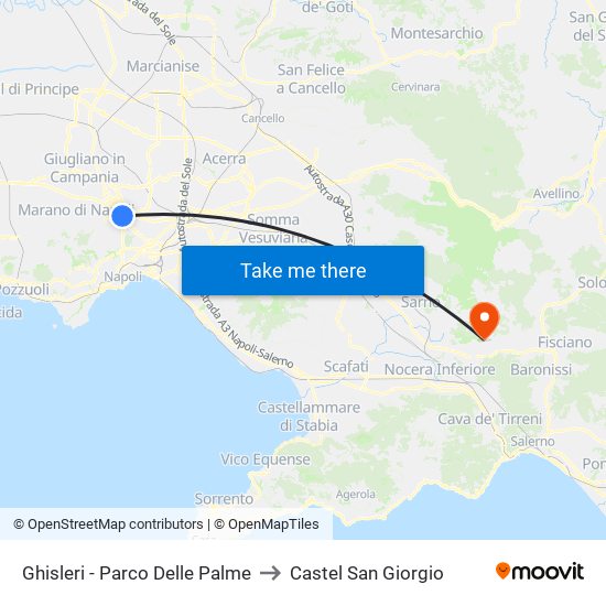 Ghisleri - Parco Delle Palme to Castel San Giorgio map