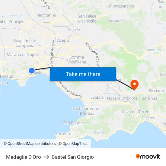 Medaglie D'Oro to Castel San Giorgio map
