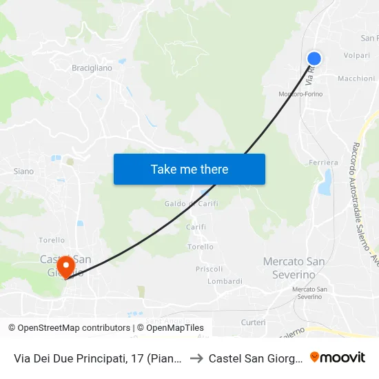 Via dei Due Principati, 17 (Piano) to Castel San Giorgio map
