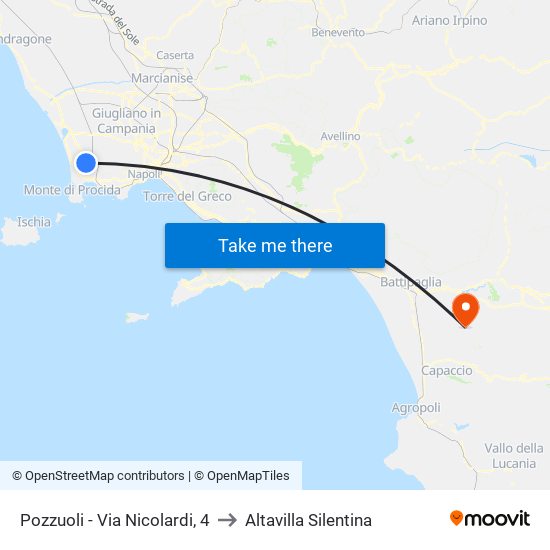Pozzuoli - Via Nicolardi, 4 to Altavilla Silentina map