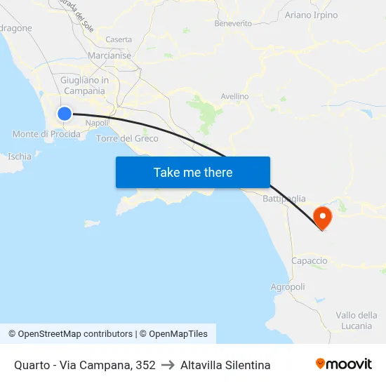 Quarto - Via Campana, 352 to Altavilla Silentina map