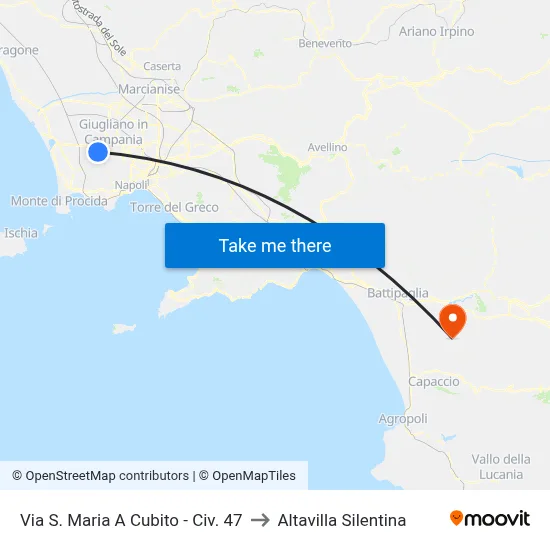 Via S. Maria A Cubito - Civ. 47 to Altavilla Silentina map