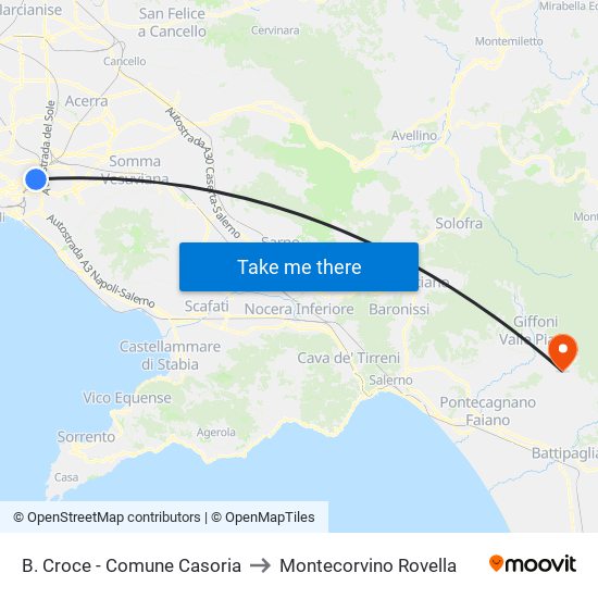 B. Croce - Comune Casoria to Montecorvino Rovella map