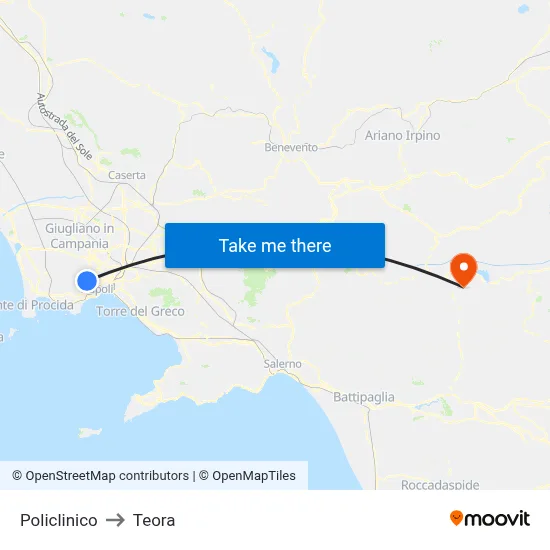 Polyclinic to Teora map