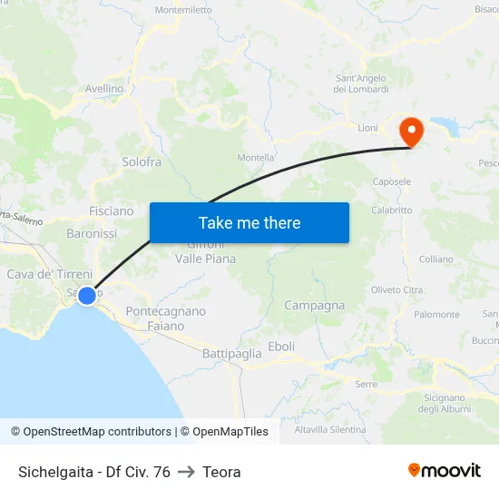 Sichelgaita - Opposite Number 76 to Teora map