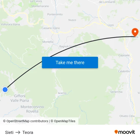 Sieti to Teora map