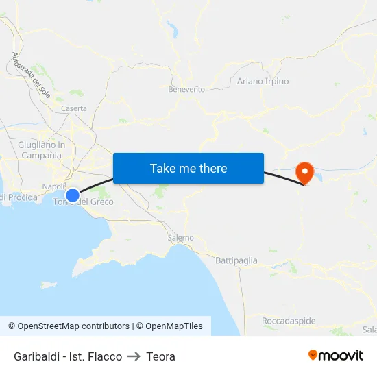 Garibaldi - Flacco Institute to Teora map